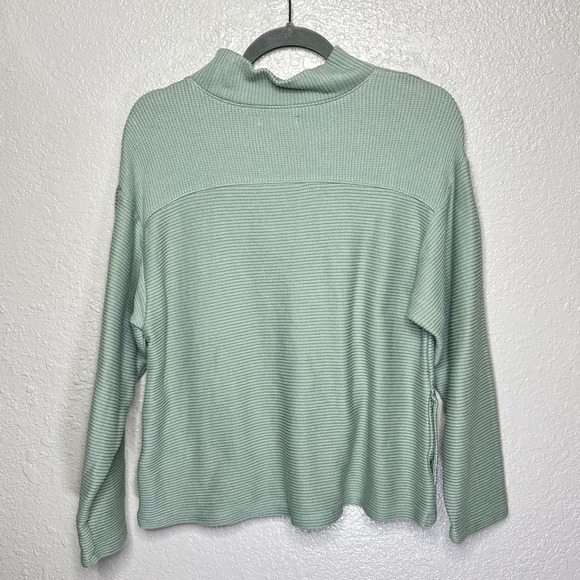 NWOT Madewell Funnelneck Drop Shoulder Top Sweater Knit Mint Green Women XXS - Picture 3 of 9